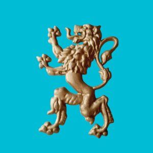 Cast Iron Lion Griffith Heraldic Wall Hanging 3D Plaque 16"